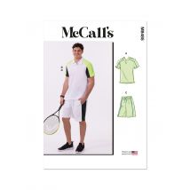 Patron Mc Call's M8485AA Haut polo Homme du 34 au 42 - McCall's - Mondial Tissus