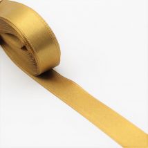 Ruban satin 15mm dore - Mondial Tissus