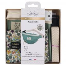 Kit couture sac banane Max (4-7 ans) Liberty vert sauge - Com'1 idée - Mondial Tissus