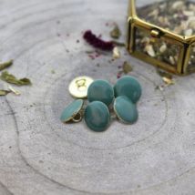 Lot de 5 boutons Gem 9mm cactus - Atelier Brunette - Atelier Brunette - Mondial Tissus