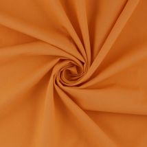 Popeline coton bio unie orange - Mondial Tissus