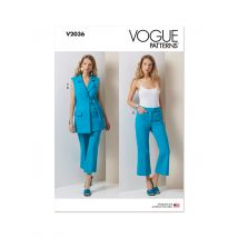 Patron Vogue V2036H5 Femme Gilet 34 au 42 - Vogue - Mondial Tissus