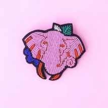 Broche éléphant rose - Malicieuse - Malicieuse - Mondial Tissus