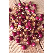 Lot de 5 boutons shiny rose grenadine 10 mm - Eglantine et Zoé - Mondial Tissus