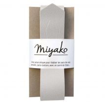 Anse amovible en cuir Miyako pour création de sac argent - Miyako - Mondial Tissus