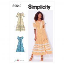 Patron Simplicity S9542 - Robes Jeunes Filles 36 - 48 - Simplicity - Mondial Tissus
