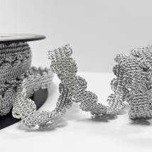 Serpentine lurex argent 12mm - MT - Mondial Tissus