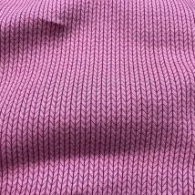 Maille jacquard coton bio stretch zigzag rose pale - Albstoffe - Albstoffe - Mondial Tissus