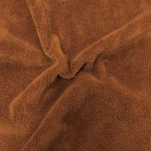 Tissu éponge bambou douce caramel - Mondial Tissus