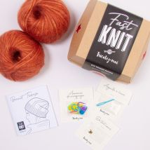 Kit DIY tricot - Fast Knit bonnet Tromso renard sans aiguille - Tricotez-moi - Mondial Tissus