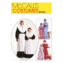 Patron McCall's 7230 costumes des villages coloniaux femme / enfant 10-12 ans - McCall's - Mondial Tissus