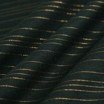 Tissu sergé vert fil lurex or - MT - Mondial Tissus