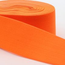 Elastique 40mm souple pour jupe orange - Mondial Tissus