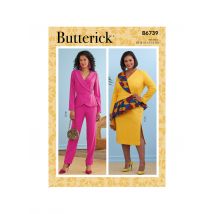 Patron Butterick B6739B5 Ensemble tailleur Jupe,Pantalon Femme 36-44 - Butterick - Mondial Tissus