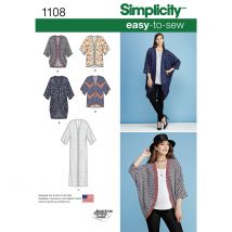 Patron Simplicity S1108.A - Gilet Xxp - Xxg (32 - 54) - Simplicity - Mondial Tissus
