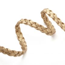 Tresse simili cuir dorée - MT - Mondial Tissus