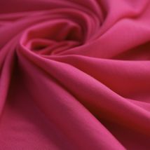 Tissu jersey Tencel élasthanne uni rose - Mondial Tissus
