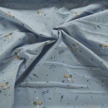 Tissu voile coton Espace couleur ardoise - Mondial Tissus