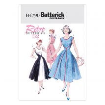 Patron Butterick B4790BB Robe portefeuille vintage Femme 36-42 - Butterick - Mondial Tissus