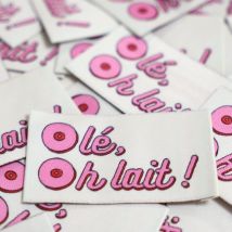 Étiquettes tissées Olé, oh lait ! x6 - Marmaï - Marmaï - Mondial Tissus