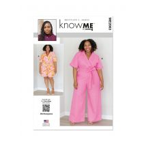 Patron Know Me ME2063AA combinaison et combinaison pour femmes et femmes plus size 38-46 38-46 - Know Me - Mondial Tissus