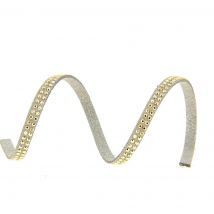 Ruban clouté double argenté 5 mm - Mondial Tissus