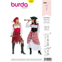 Patron Burda 2422 - déguisement femme pirate - Burda - Mondial Tissus