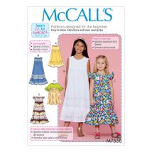 Patron McCall's 7558CCE Patron de robes style empire pour enfant 3 à 6 ans - McCall's - Mondial Tissus