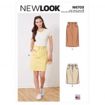 Patron New Look 6703 - jupe style jean - Newlook - Mondial Tissus