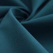 Tissu coton uni Cristina bleu paon - MT - Mondial Tissus