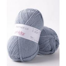 Pelote de fil à tricoter Partner 3,5 bleu denim - Phildar