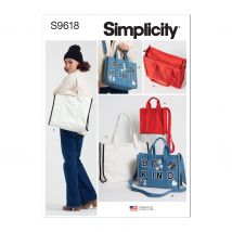 Patron Simplicity S9618.Os - Tote-Bag Tu - Simplicity - Mondial Tissus