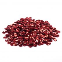 Sequin paillette à coudre un trou rouge 6 mm - MT - Mondial Tissus