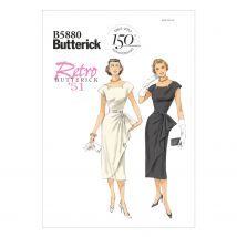 Patron Butterick B5880A5 Robe rétro Femme 34-42 - Butterick - Mondial Tissus