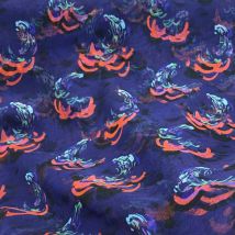 Tissu Liberty soie crêpe bleu marine - Liberty - Mondial Tissus