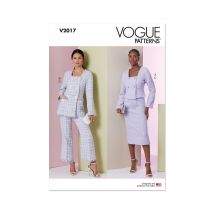Patron Vogue V2017Y5 Femme Ensemble veste, jupe et pantalon 46 au 54 - Vogue - Mondial Tissus