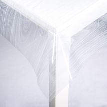 Tissu nappe toile cirée Cristal imprimé bois - Mondial Tissus