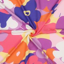 Tissu popeline de viscose Trail run violet - Nerida Hansen - Nerida Hansen - Mondial Tissus