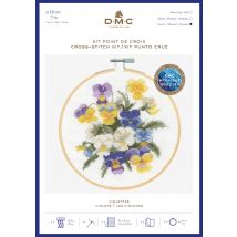 Kit point de croix violettes - DMC - Mondial Tissus