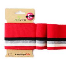 Poignet bord-côte bio cuff me Glam rouge - Albstoffe - Albstoffe - Mondial Tissus