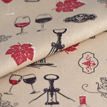 Tissu cretonne vino lin - Mondial Tissus