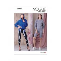 Patron Vogue 1945A - haut court ample du 34 au 48 - Vogue - Mondial Tissus