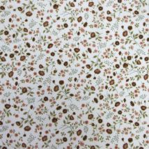 Tissu cretonne coton à motif fleurettes eleoni rose - DOMOTEX - Mondial Tissus