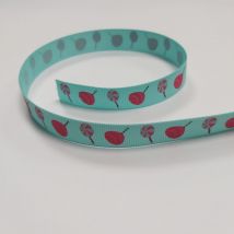 Ruban gros grain bonbon bleu 16 mm - Mondial Tissus
