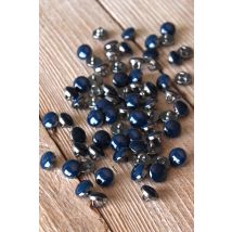 Lot de 5 boutons chic bleu atlantique 10 mm - Eglantine et Zoé - Mondial Tissus