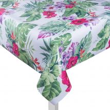 Toile cirée jungle blanc - Mondial Tissus