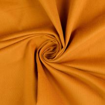 Tissu coton stretch velours côtelé jaune safran