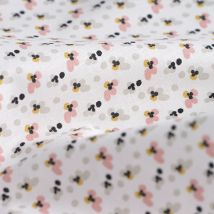Tissu coton fleurs roses - DOMOTEX - Mondial Tissus