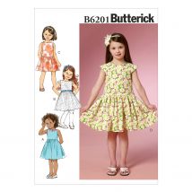 Patron Butterick B6201CDD Robe Enfant 2ans - 5ans - Butterick - Mondial Tissus