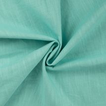 Tissu lin uni vert menthe - Mondial Tissus